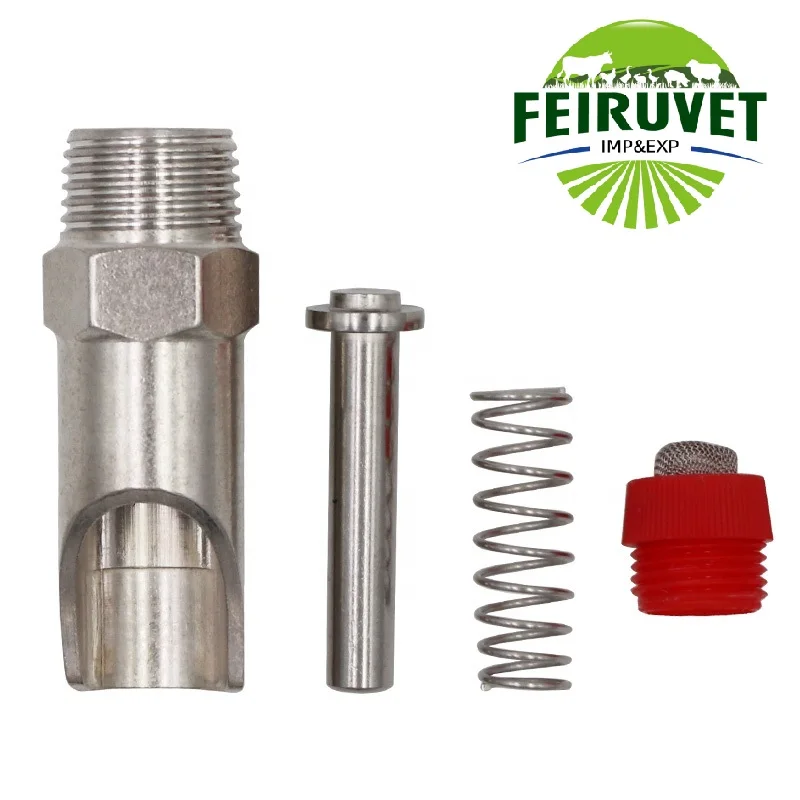 Animal stainless steel pig drinking system pig nipple drinker made of 304 stainless steel