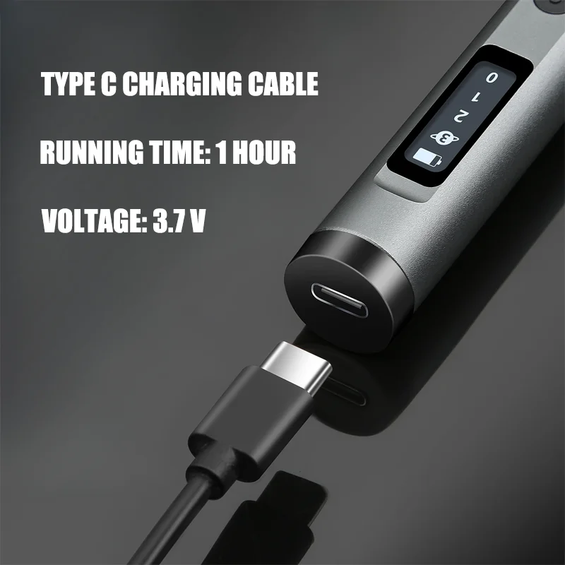 61pcs S2 Steel Magnetic Precision Electric Screwdriver with OLED Display In Cylinder Case For Glasses Phone Laptop Repairing