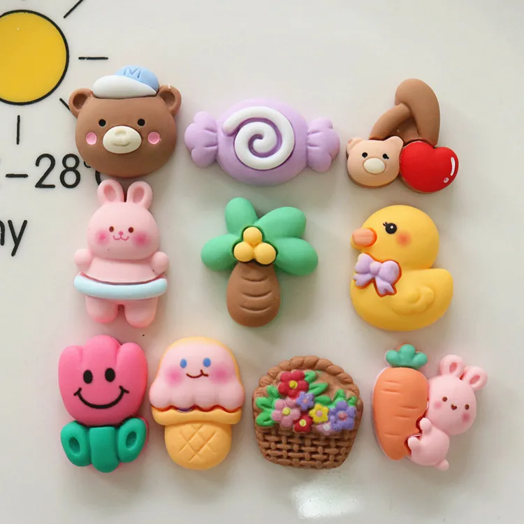 Милый мультяшный Макаронный медведь креативный чехол для телефона «diy» головной убор холодильник стикер булавка аксессуары Бусины пластиковые смолы подвески