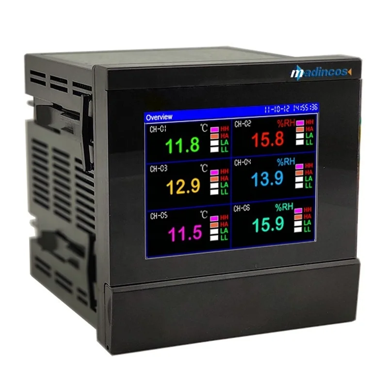 MPR800:0.2%FS Universal Digital 2/4/6/8 Multi Channels Data Logger Temperature Humidity with 8G USB Flash Memory+MODBUS RS485