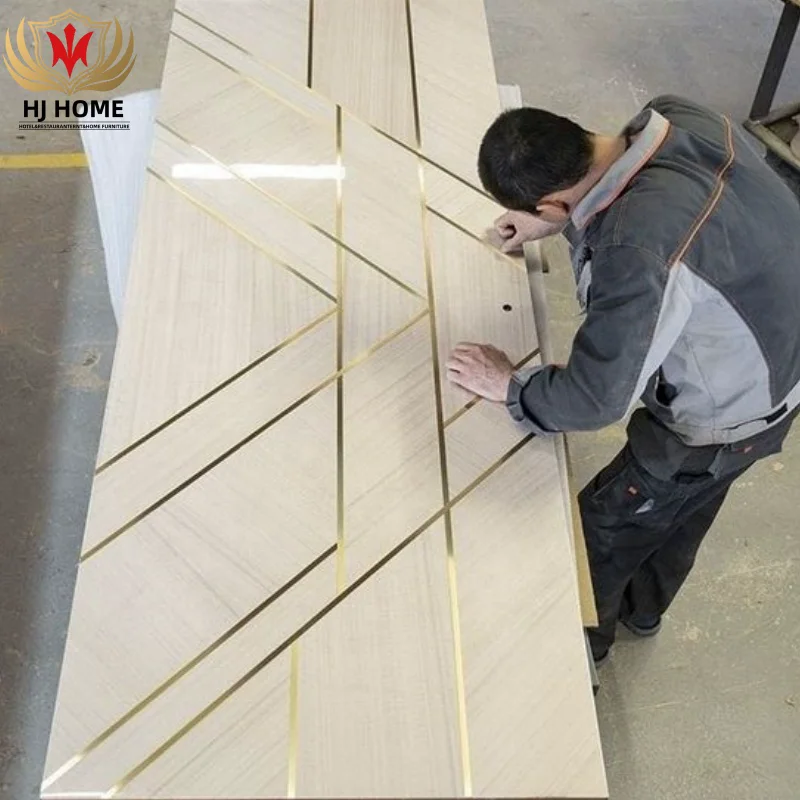 HJ HOME Factory Customized Luxury Decoration Fashion Design Background Wall Fabric Leather Soft Wall Panels