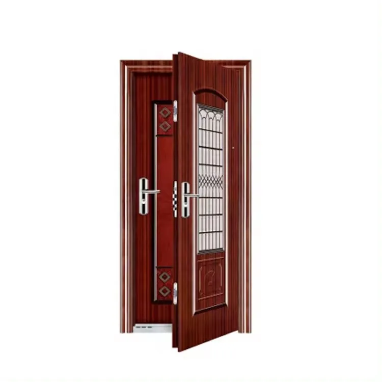 Wholesale Security Steel Garage Entry Door Exterior Aluminium Strip Main Home Entrance Door