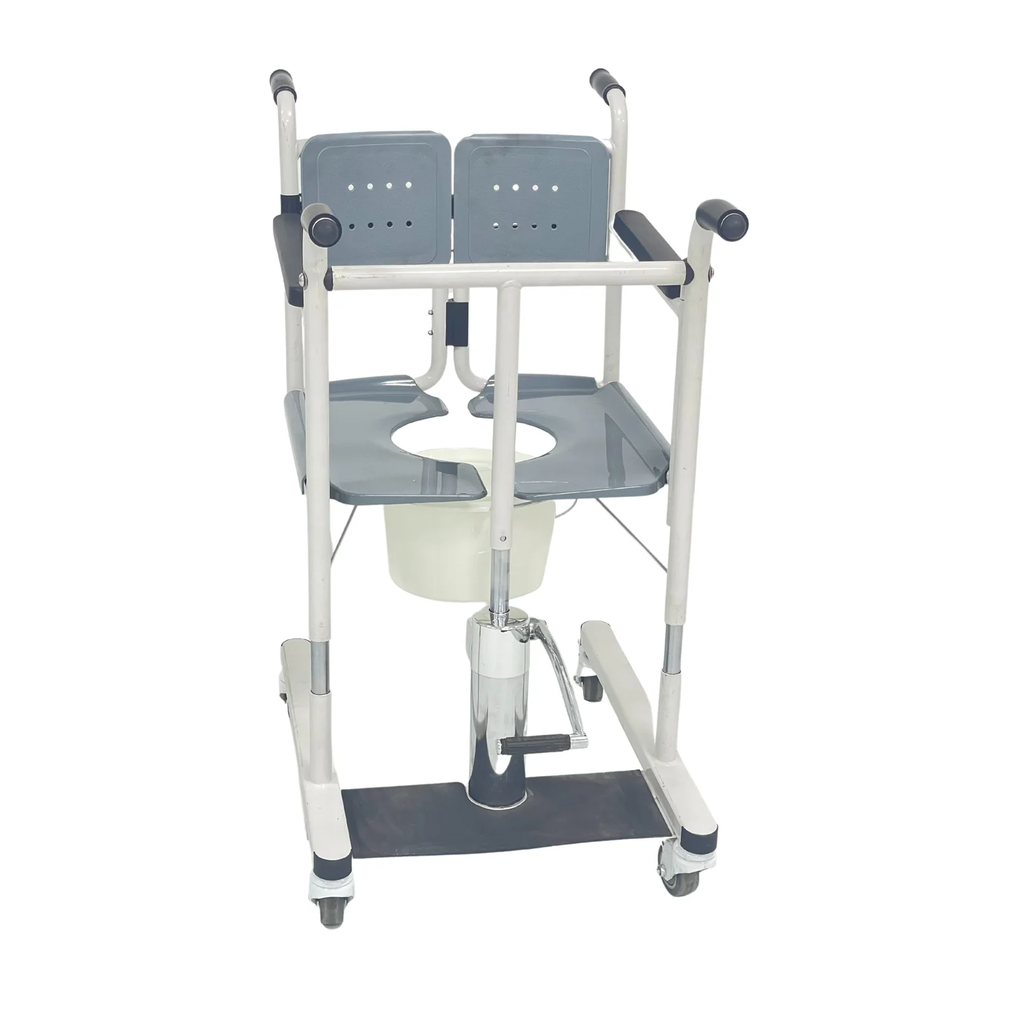 Bliss Medical Adjustable foldable Steel commode chair with wheels for patient and old people