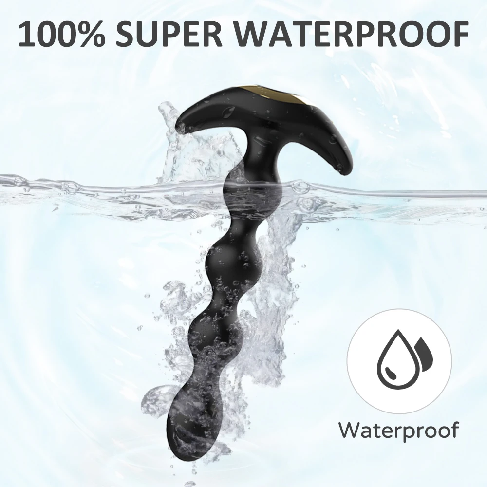 Silicone Remote Control Vaginal Vibrator Vibration Butt Plug Prostate Massager Anal Sex Toys Anal Beads