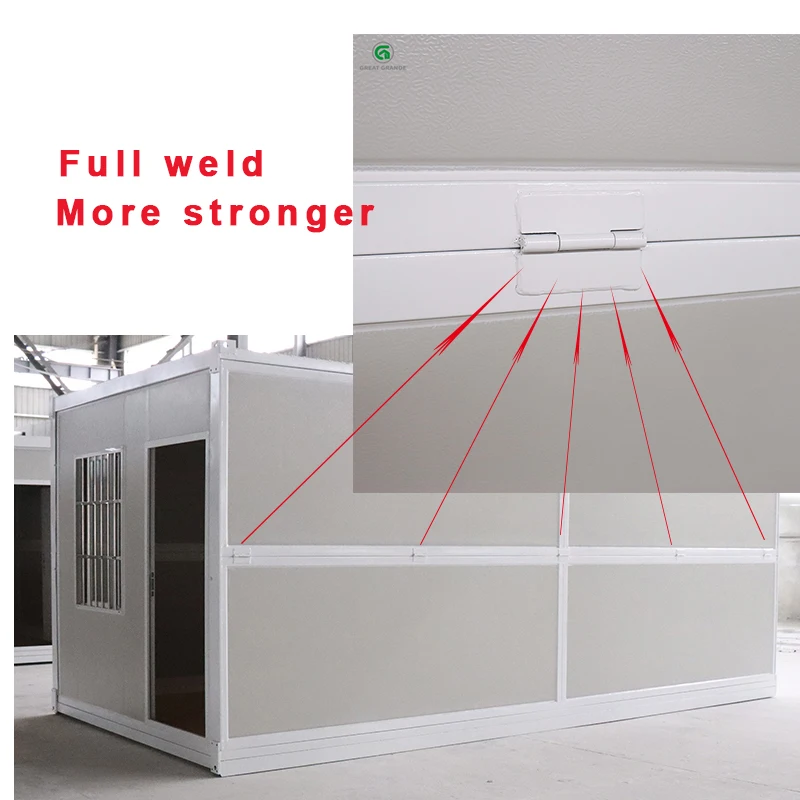 Shipping Foldable Container House Fast Assemble Container House 20ft 40ft Prefab Container Frame for sale