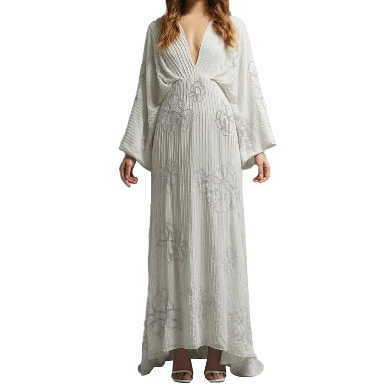 custom elegance lady embroidery boho bridesmaid white wedding dresses for women 2022 gown