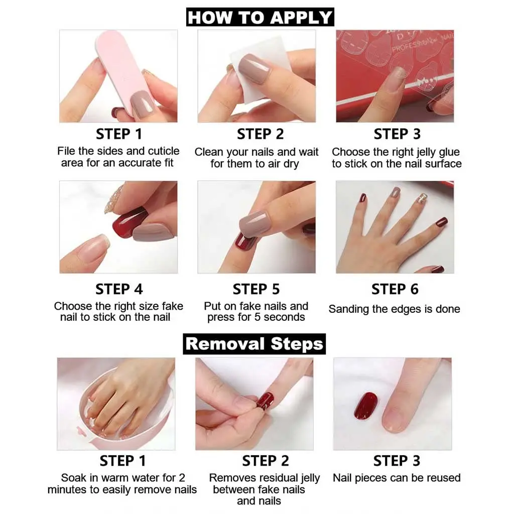 Medium Press on Square Nails French Tips with Pearls Blue Nails Glossy Full Cover Nails for Women