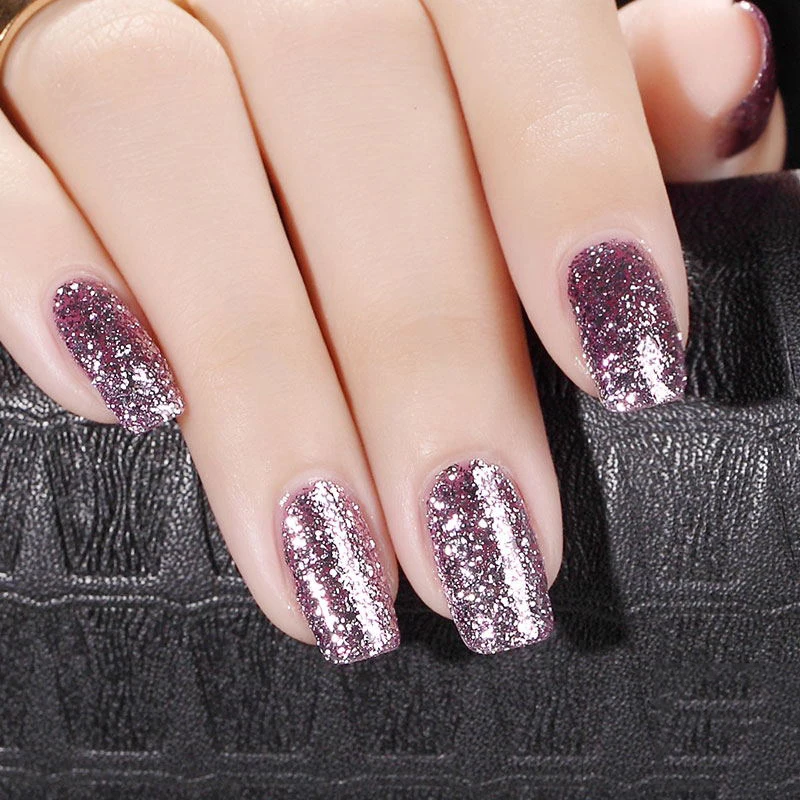 HEMA FREE Glitter UV Gel Nail Polish Set Color Series Led Nail Gel Varnish Semi Permanent Led Nail Lacquer Sequins Gel