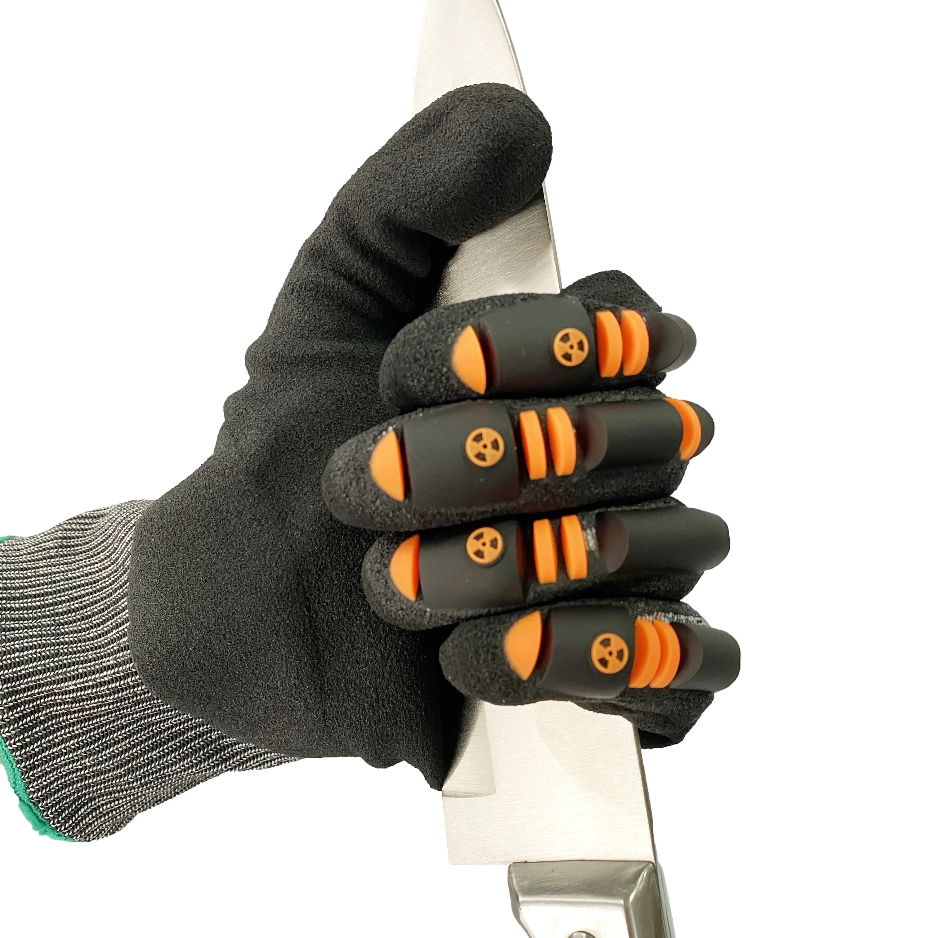 CE 4543 cut proof anti impact safety gloves oil and gas cut resistant rubber protective safe gloves