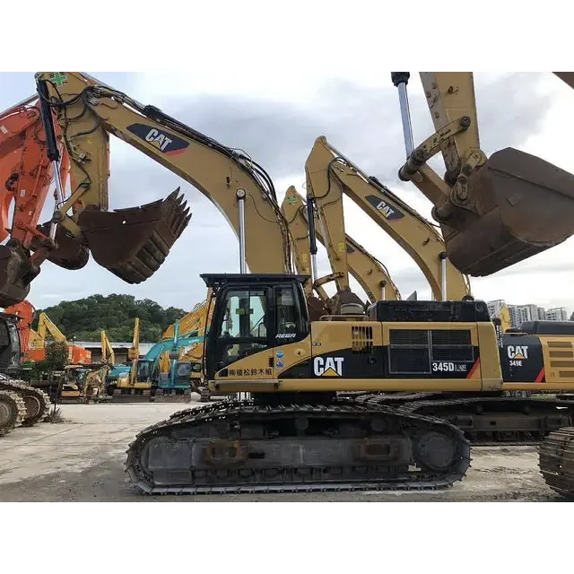 used 90% new construction Caterpillar earth moving used cat 340d/345/345d/345lc/345d2/345e/345c excavators for sale at low price