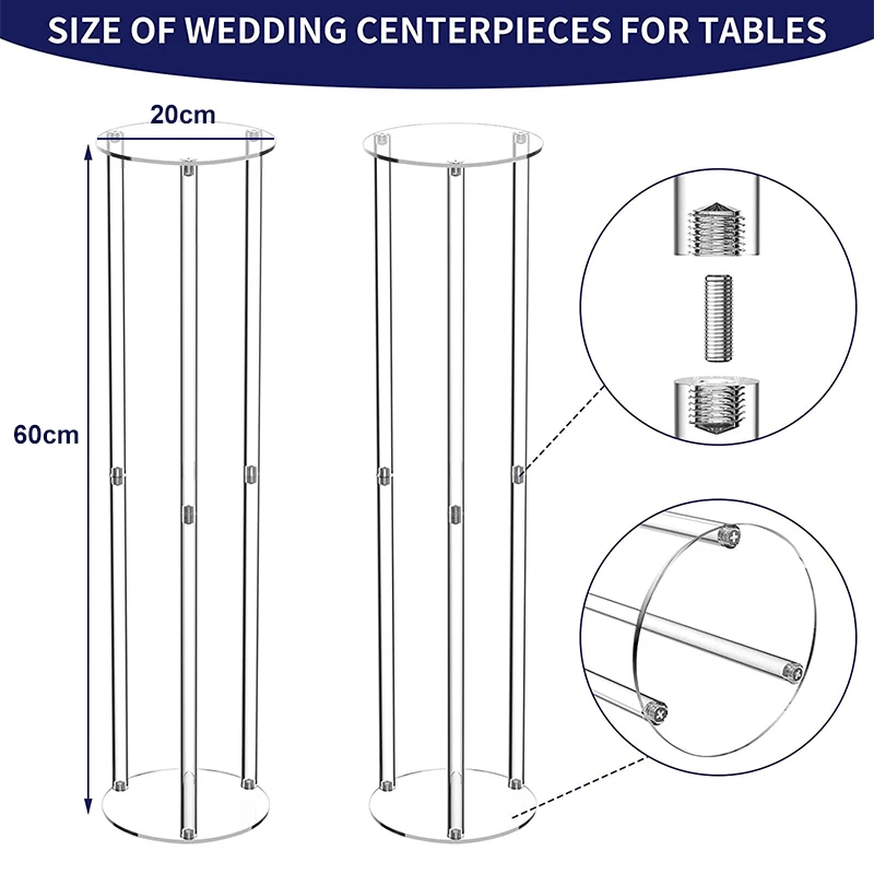 Elegant Flower Stand Flower Base Wedding Decorations Table  Tall Clear Acrylic Centerpieces