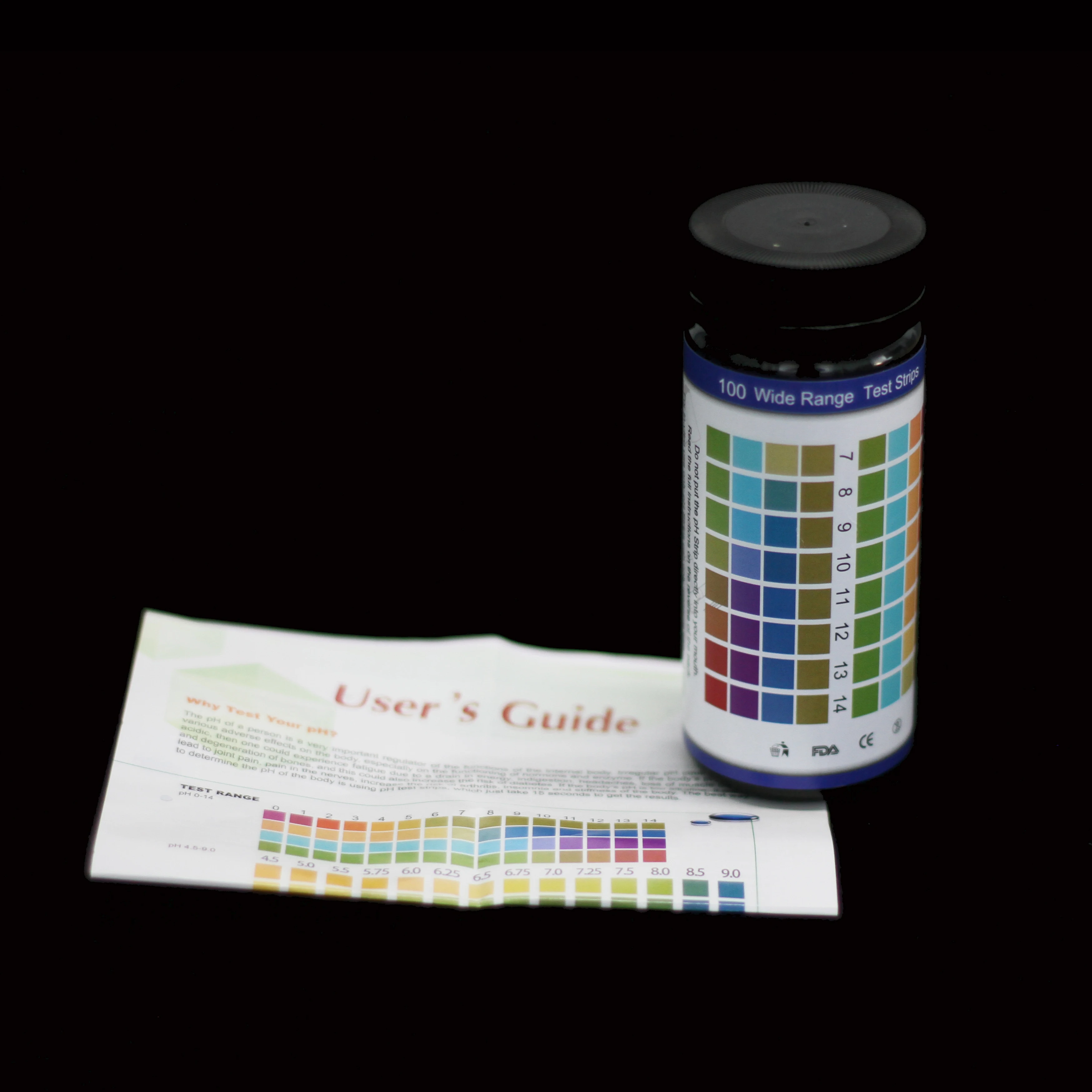 water parameters test pH Strips 0-14 Wide Range - High Range Duel Pad Acid Alkaline Testing Strips - 100 by DF Speciality