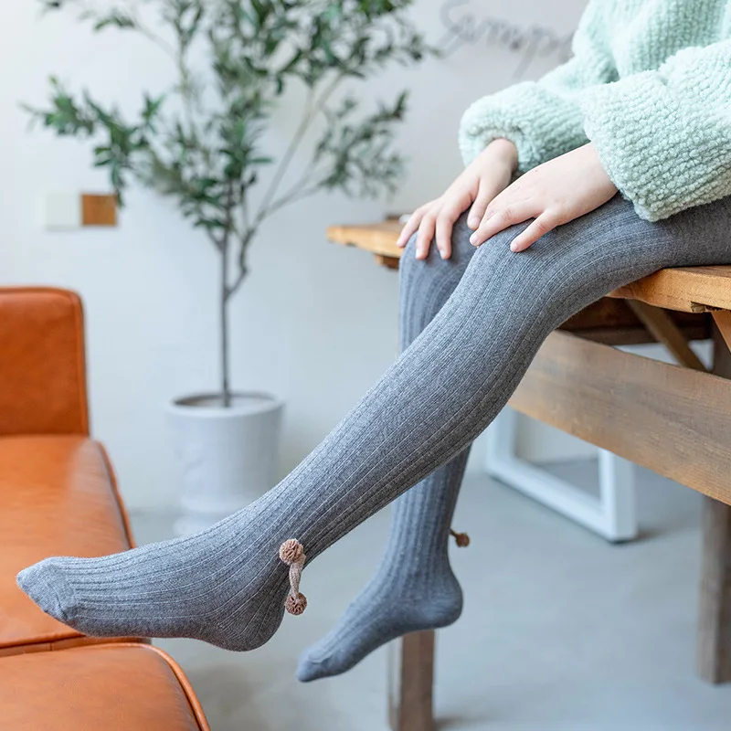 2022 Wholesales Custom baby boy and girl ribbed leggings black grey 9 colors footless tights for kids boys girls