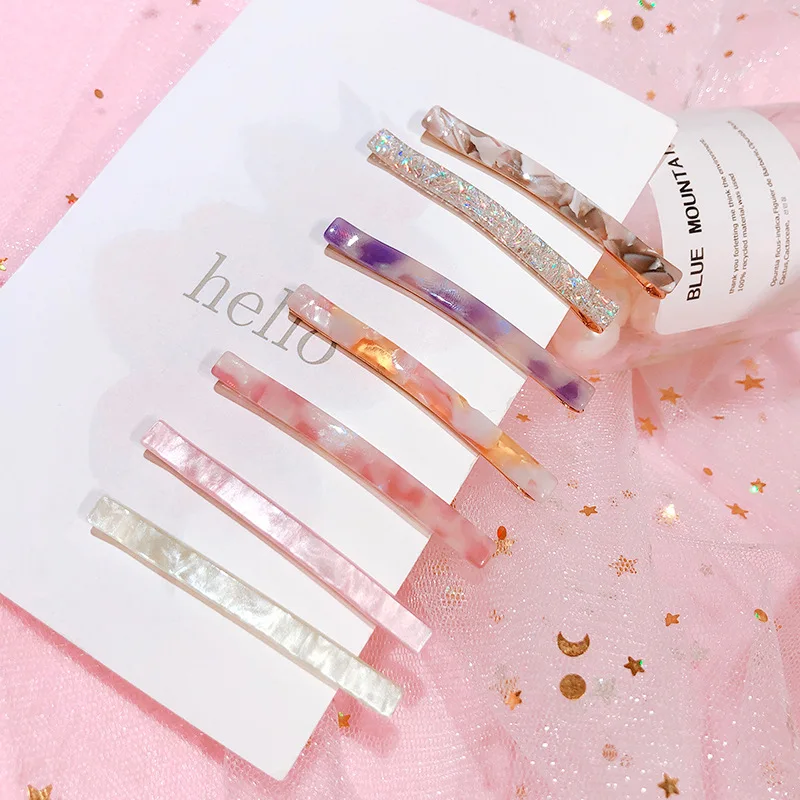 Заколка для волос модная заколка аксессуары женские акриловые заколки полоска из уксусной кислоты Шпилька