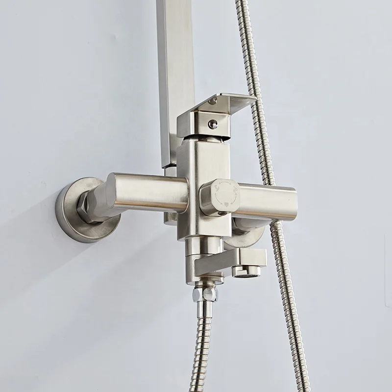 Manufacturing factory brushed anti-rust round octagonal third gear square special offer copper stainless steel anti-rust shower