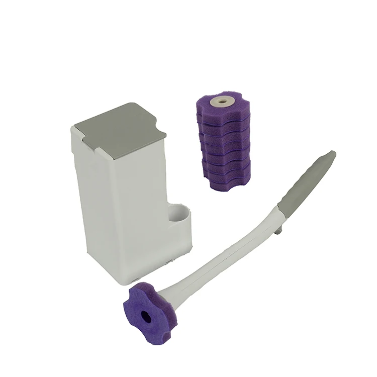 multifunction disposable 3 layers stand cleaner toilet brush set with holder refills