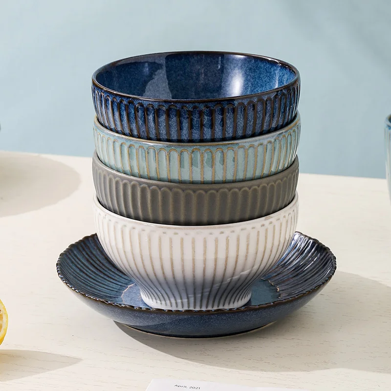 Hot selling tableware dinner plate and bowl custom color home kitchenware ceramic dinnerware sets