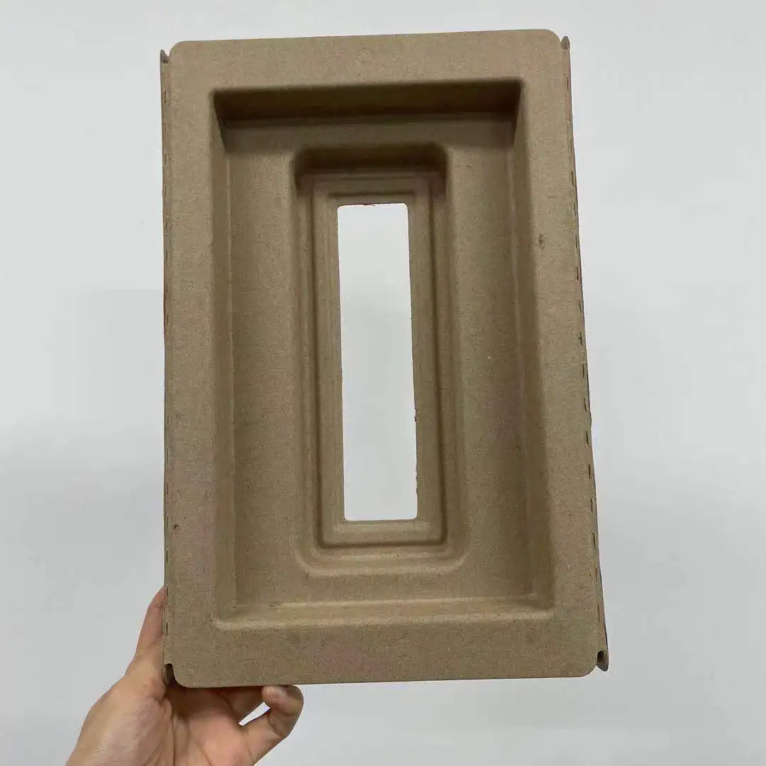 Pulp molded packaging box  paper insert tray for electronics biodegradable paper packaging