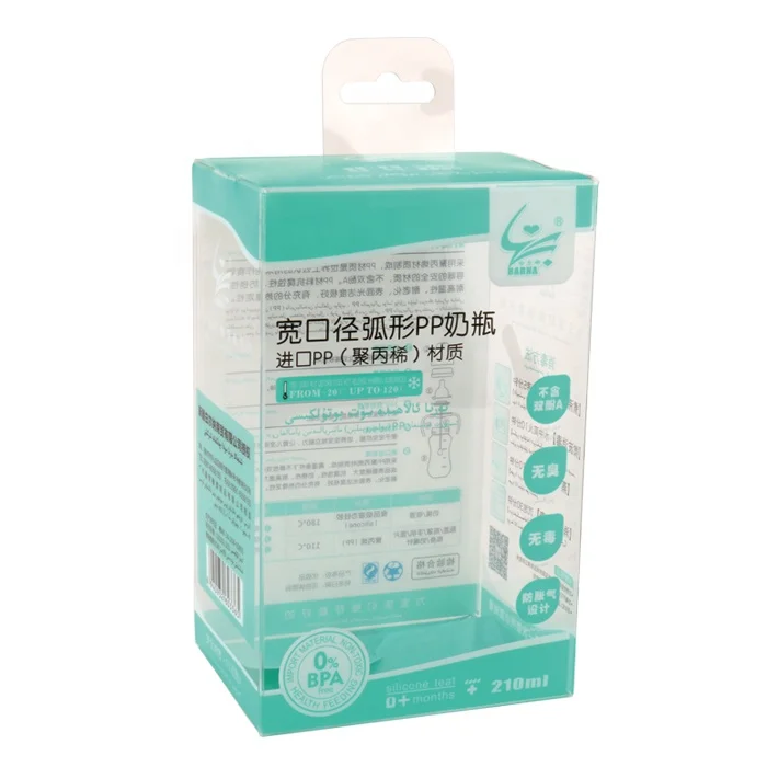 The Factory Clear Plastic Box Foldable Hanging Custom Full Color Printing PET Box