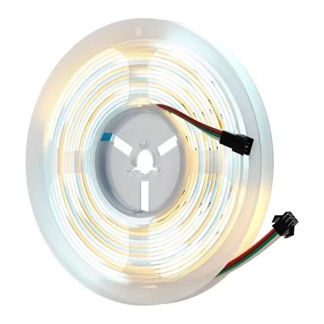 COB SPI WS2811 IC CCT LED Strip Light Addressable 576LEDs 2700K to 6500K 10mm DC24V Flexible FOB High Density COB strip RA90