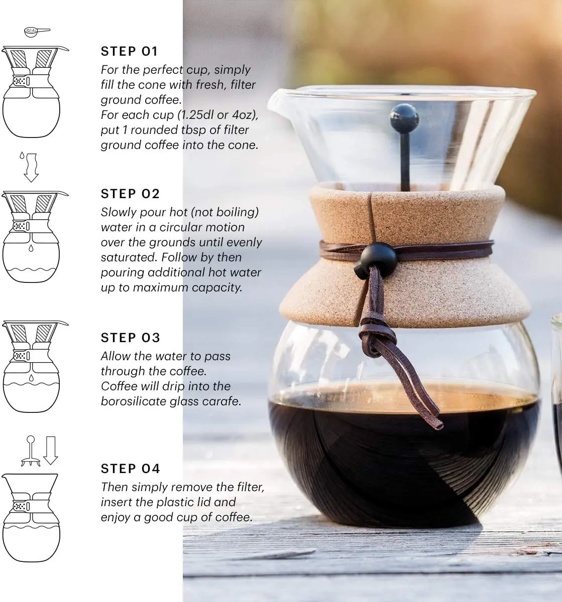 1000 мл боросиликатных стеклянных кофейник итальянский ecooffee прижимной стекло пуровер кофеварки с фильтром