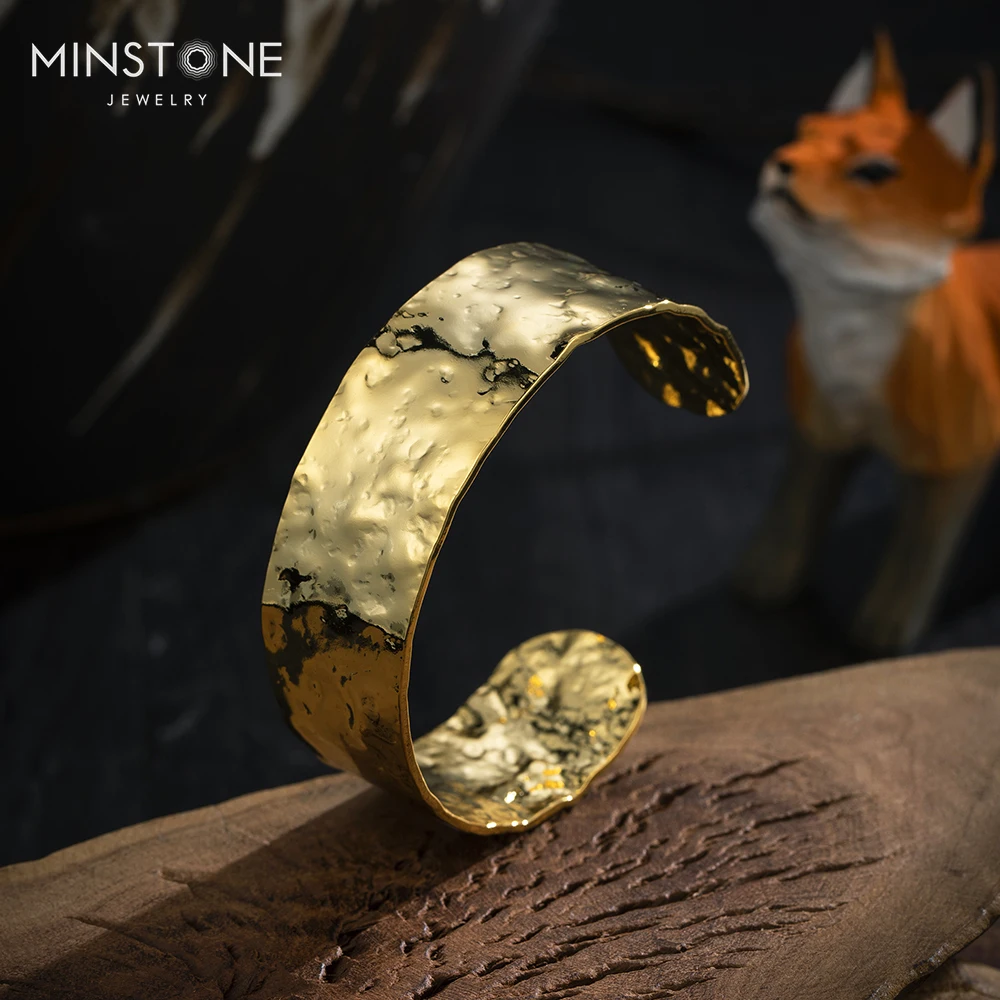 18K gold plated tranish free waterproof cuff for women girls gift handmade bracelet