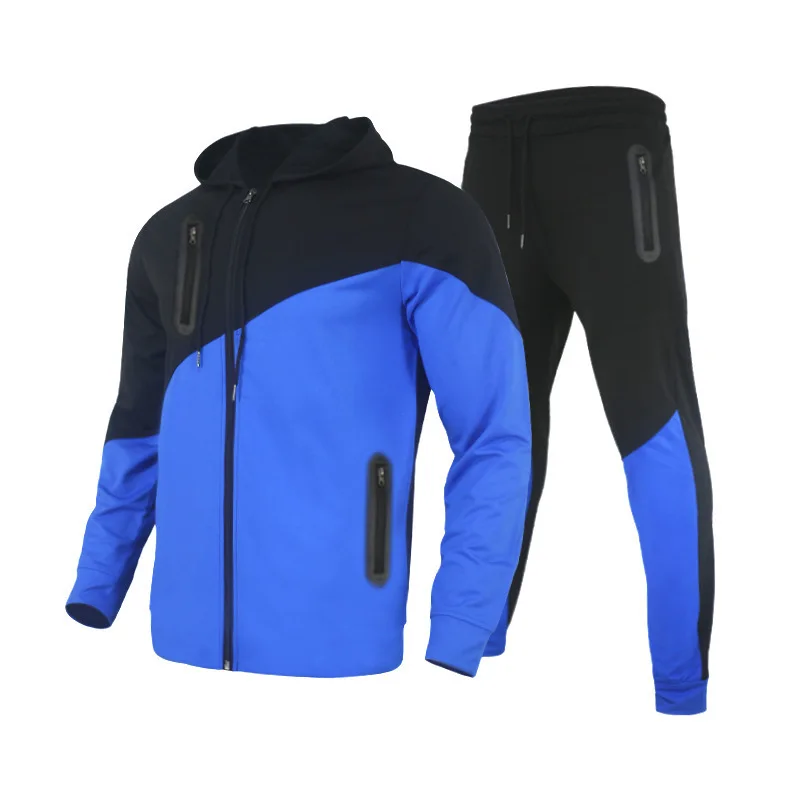 OEM Custom Design  Zipper Jacket Gym Pant Blank Sweatsuit Jogging sportswear Men  hooded Tracksuits