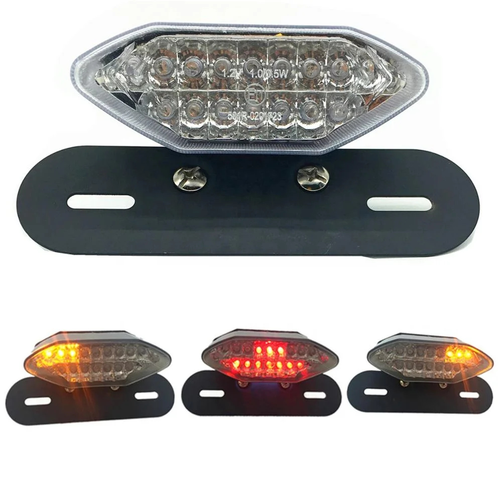 Universal 12V LED Motorcycle Motorbike LED Tail Light Flow pattern Turn Signal license plate lamp motorcycle led rear light