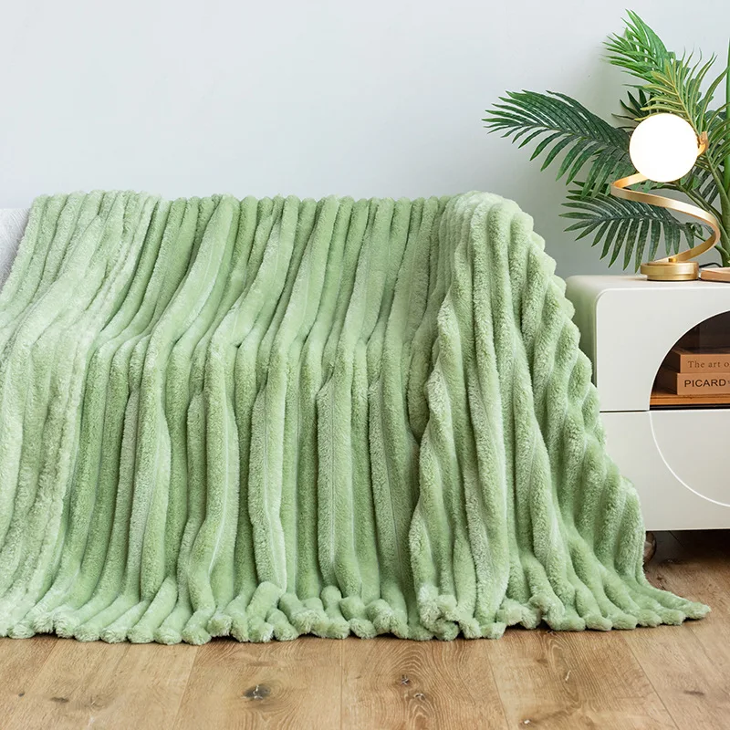 Super Soft Thickened Blankets For Winter King Size Plush Fleece Throw Flannel  Wool Blanket For Bed