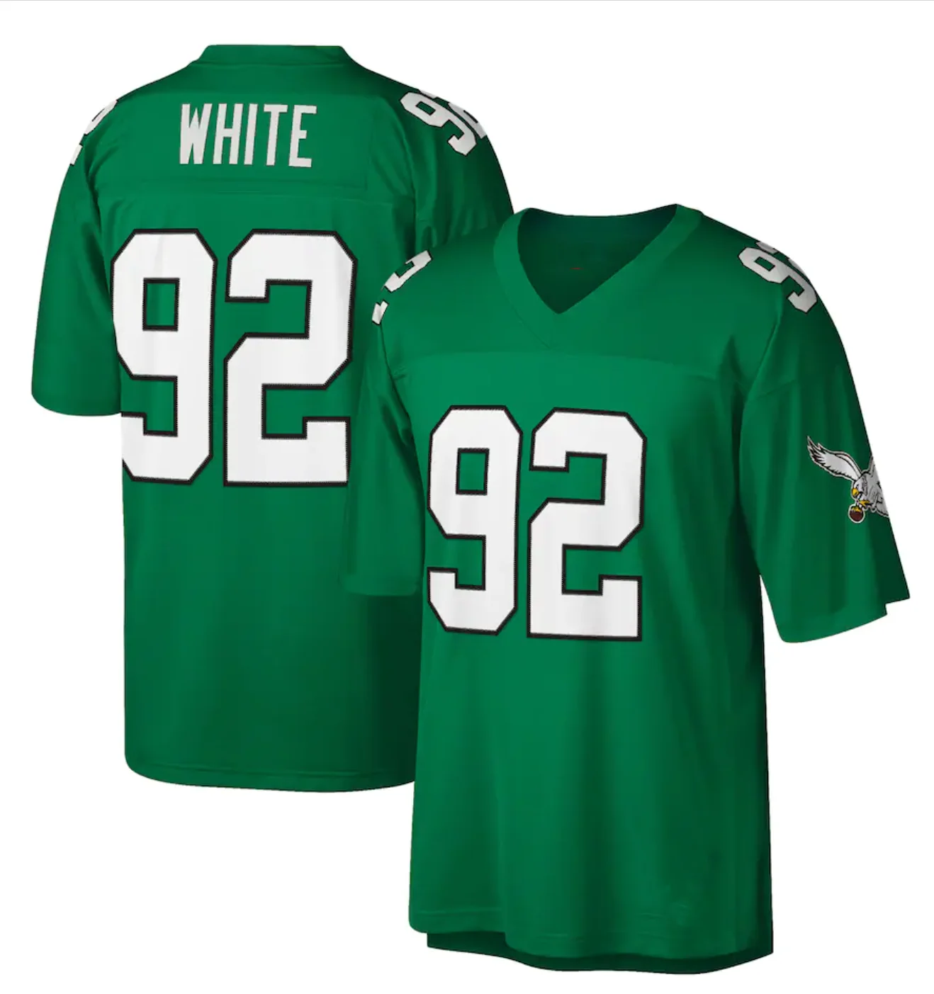 Оптовая продажа, дешевая майка американского футбола со сшитыми краями, Филадельфия 12, случайная клетка 92, белая