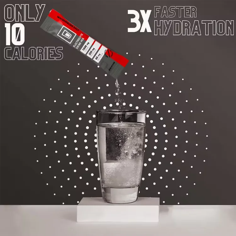 OEM Low Calorie Lemon Flavour Electrolyte Powder Hydration Packets Sweetened Stevia Energy Drink for Adults