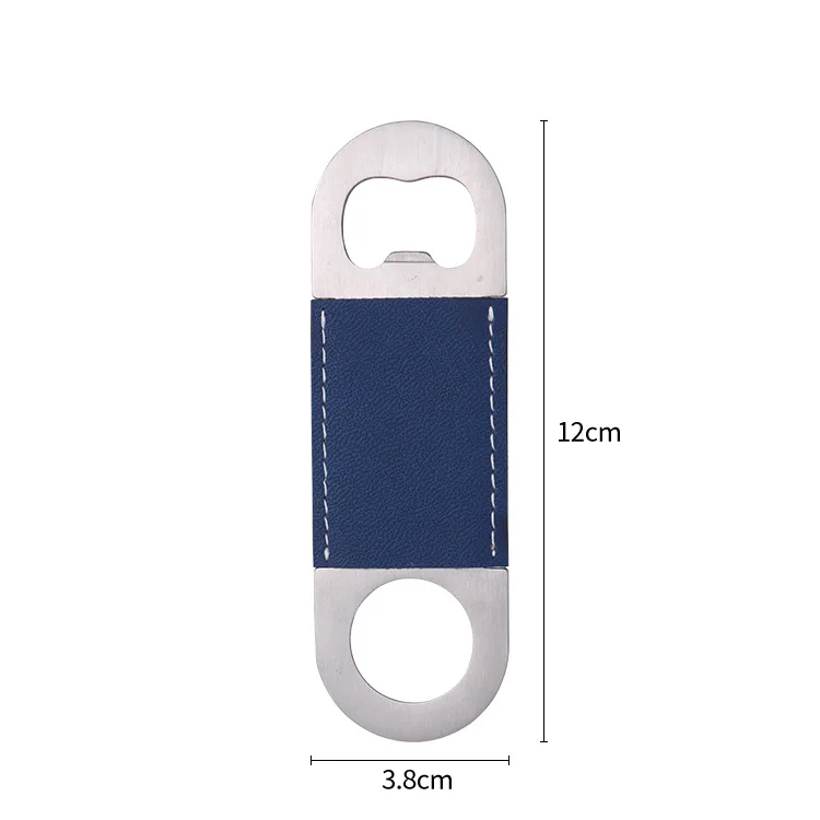 AQM Beer Bottle Opener Laser Engraving Leather Stainless Steel Bottle Openers for Kitchen,Bar or Restaurant