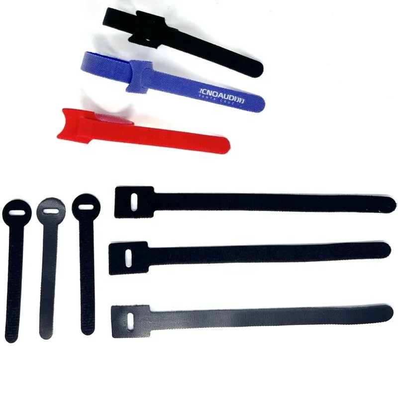 Cable Wire Management Tape Fastener Adjustable Reusable Double Side Back to Back Hook and Loop Cable Ties