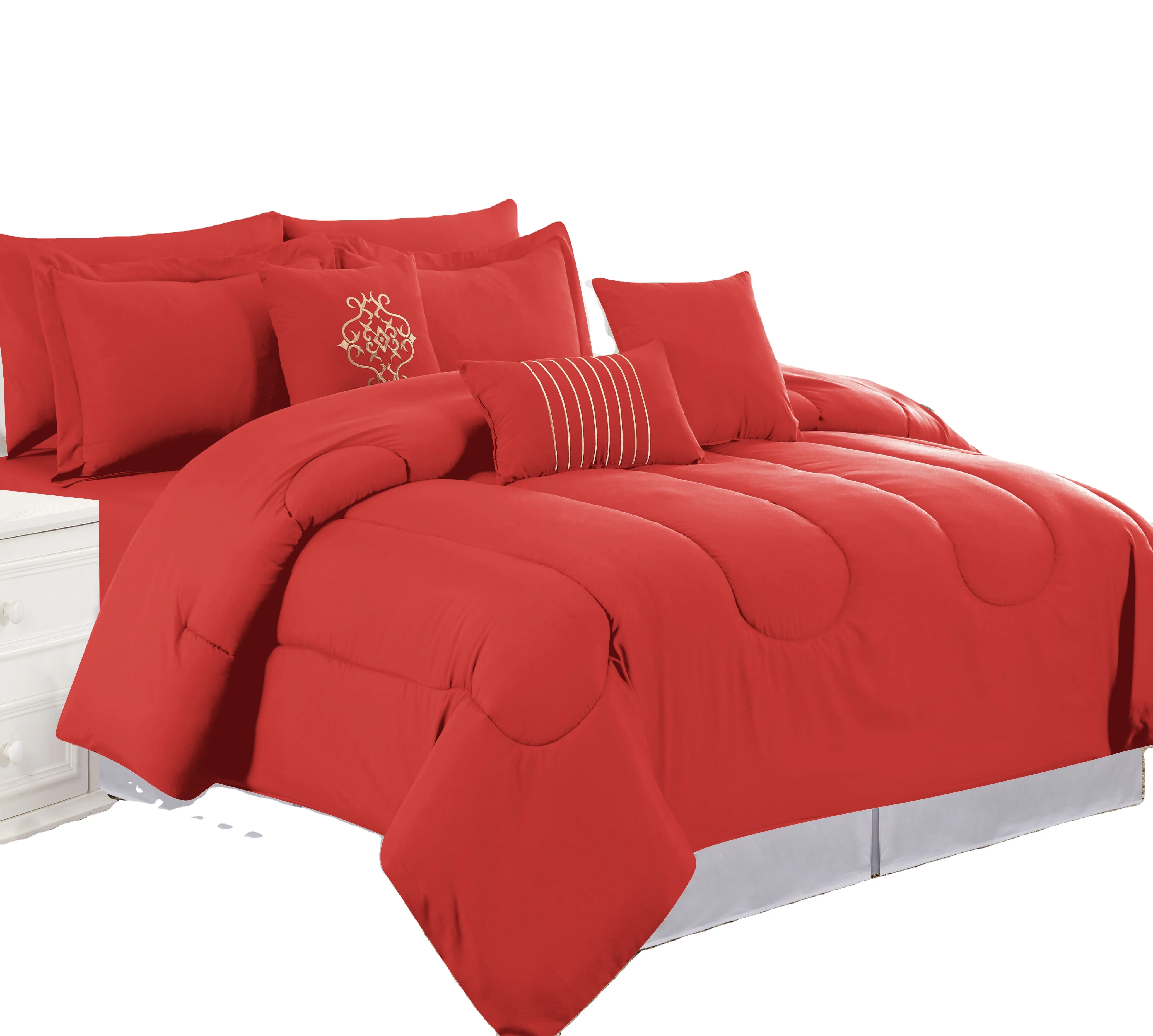 Amazon Hot Selling Designers Comforter Sets Luxury Printed Comforter Sets 7 Piece For Bedroom