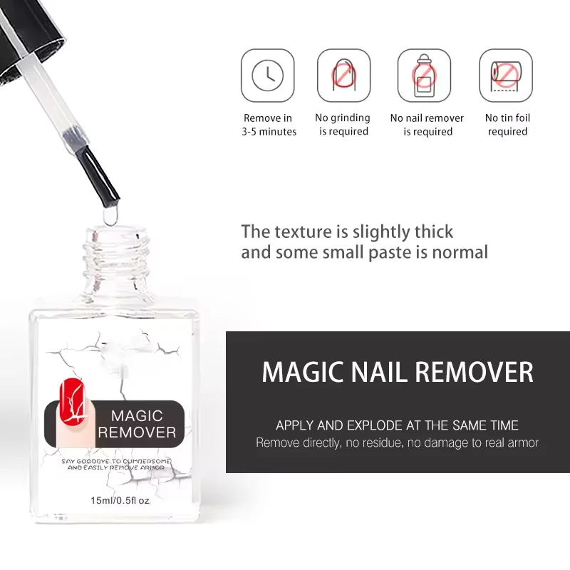 Nail Art Manicure Tools Set Peel Off Tape Anti Overflow Protective Gel and Magic Nail Gel Polish Remove