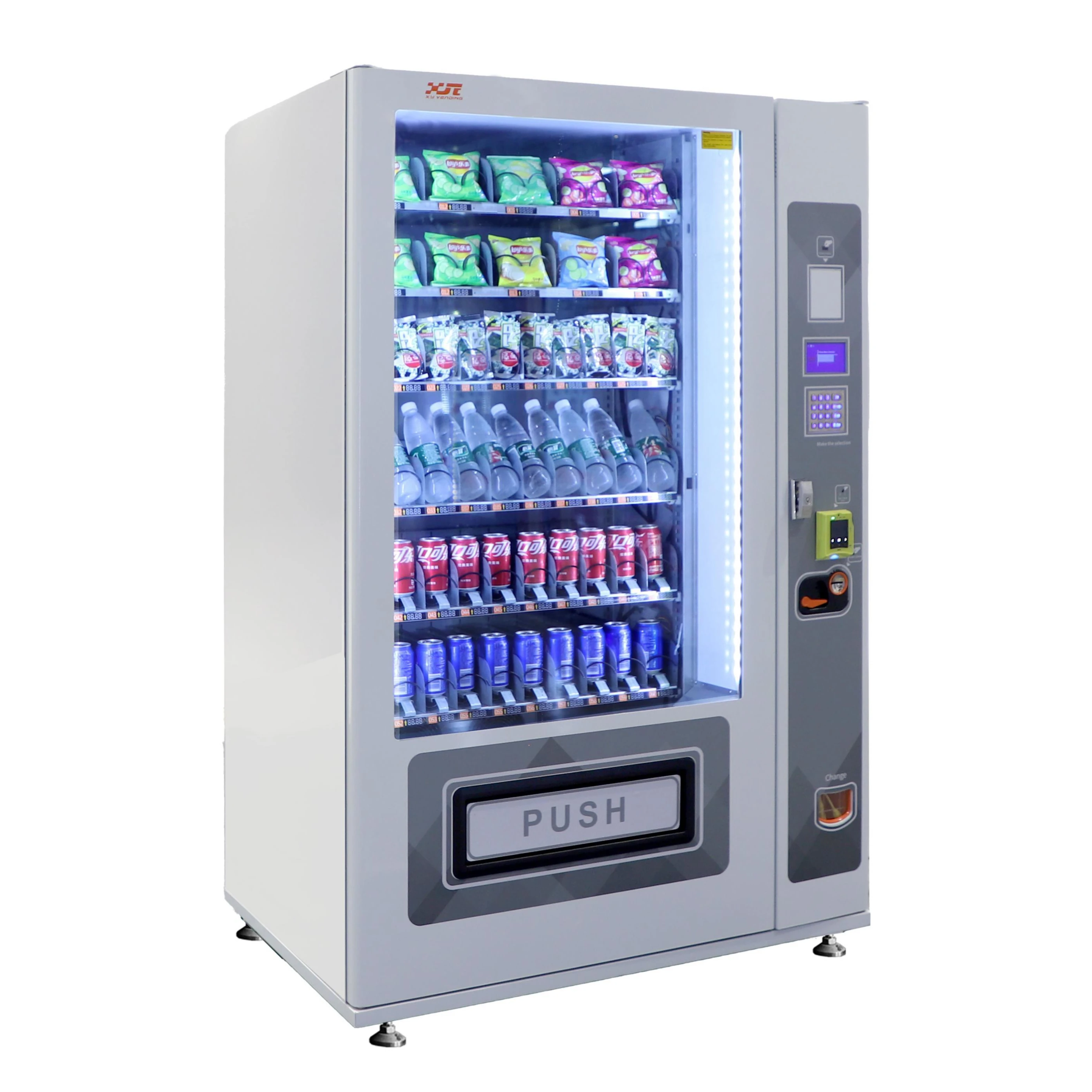 Hot Selling 24 Hours Large Capacity Automatic Combo Snacks Drinks Food  Vending Machine