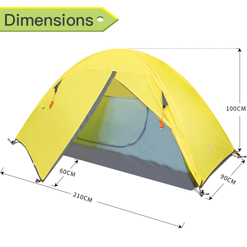 Ultralight Camping Tent Aluminium Pole Outdoor Family Tent Hiking Yurt Double Layer Professional Waterproof Single Tent 1 Person