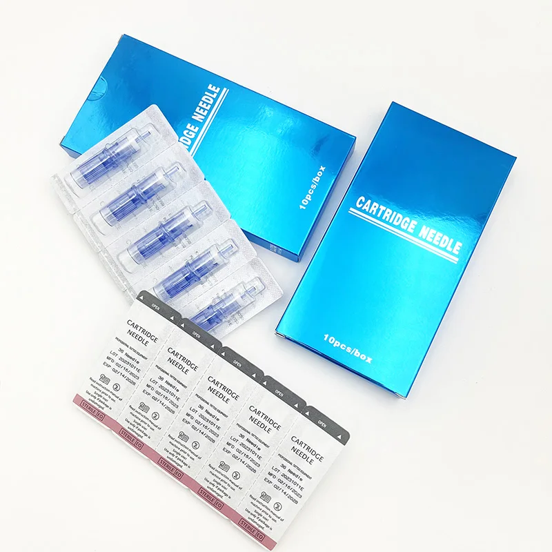 OEM Permanent Makeup Tattoo Needles Disposable Sterilized MTS Membrane Microneedle Cartridge for Derma Pen PMU Machine