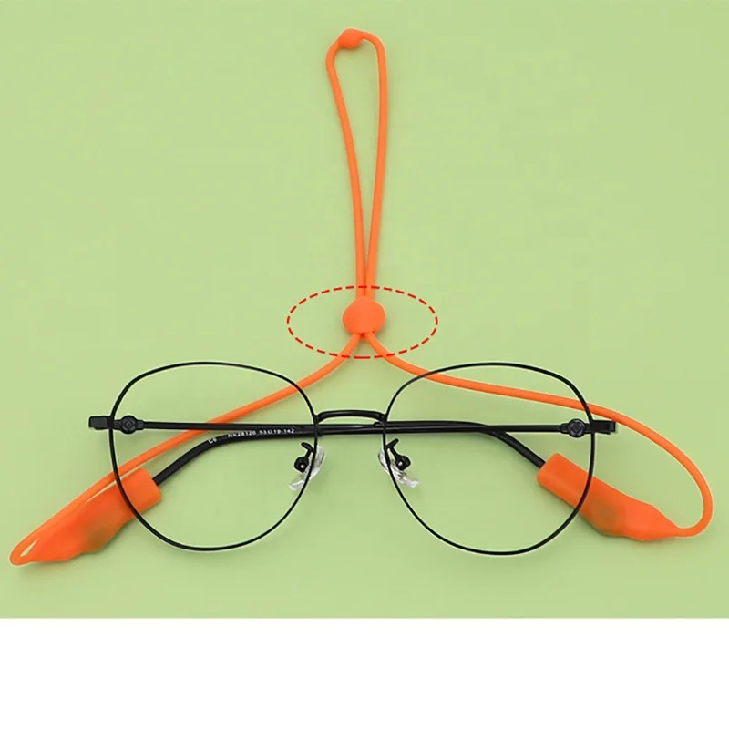 Fashion high-grade ultralight adjustable no tail silicone sunglass cord holder silicone eyewear retainer glasses strap