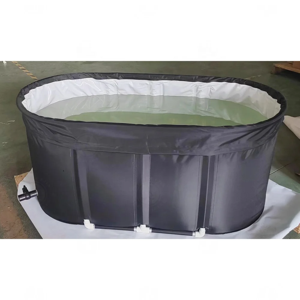 Inflatable Ice Bath Cold Plunge Barrel Portable Oval Ice Bath tub for Cold Water Therapy Recovery