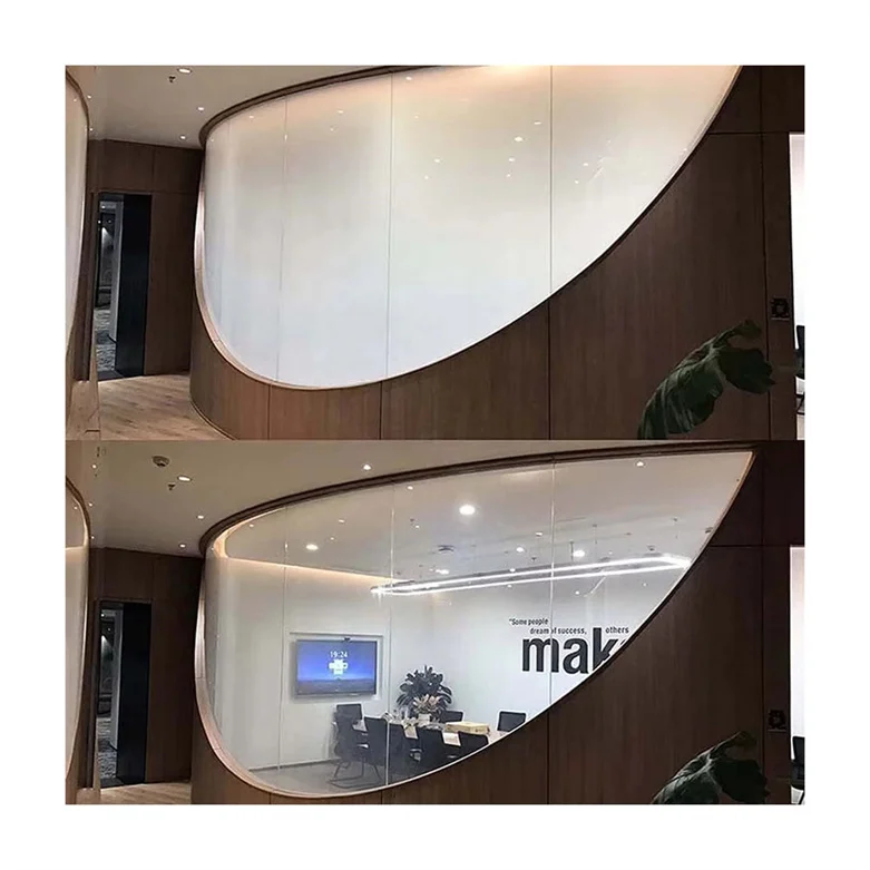 Pdlc Smart Film For Glass On Off Office Door Pdlc Window Film Building Smart Glass Film Partition Curtain Pdlc