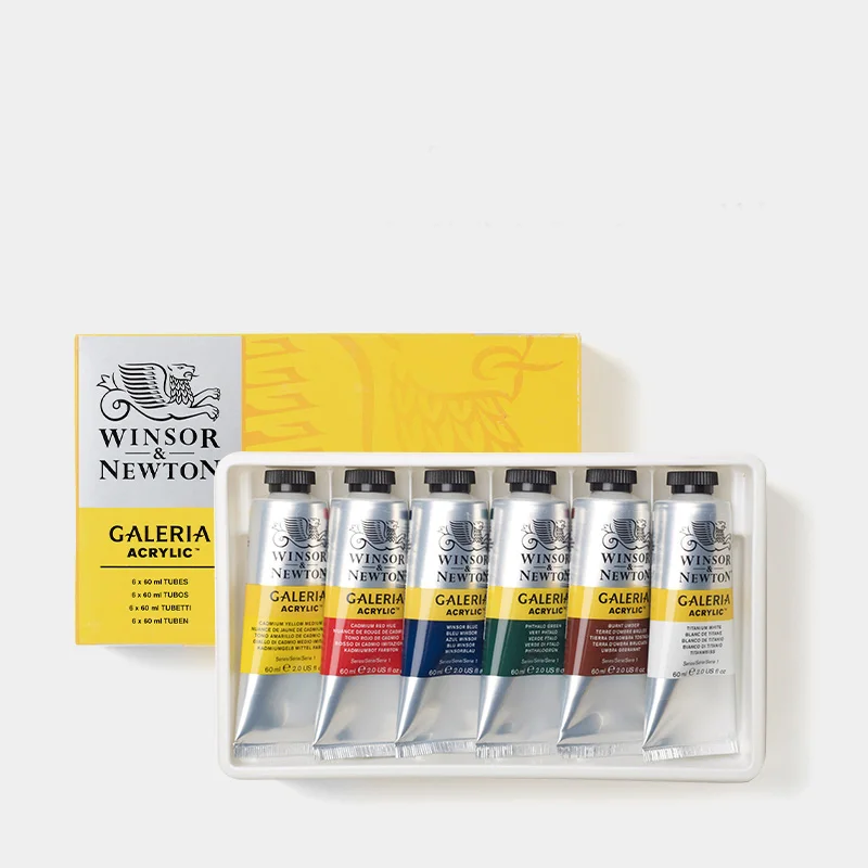 Winsor Newton 10*60ml Art Acrylic Paint Galeria Acrylic Colors Set For Drawing