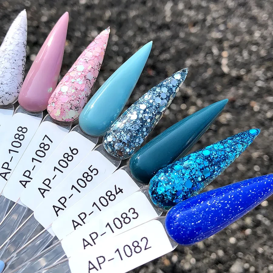 Bulk MOQ 2Kg Nail Supplies Wholesale Dipping Powder Polymer High Quality 3 In 1 Pink Glitter Clear Acrylic Powder Set For Salon