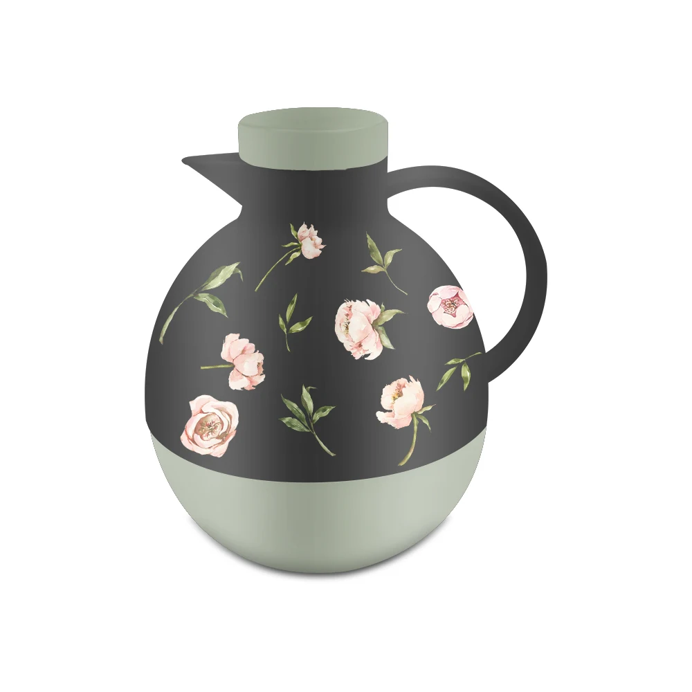 Middle East Dala print style design glass lined insulated pot Arab vacuum coffee pot used for brewing tea or coffee