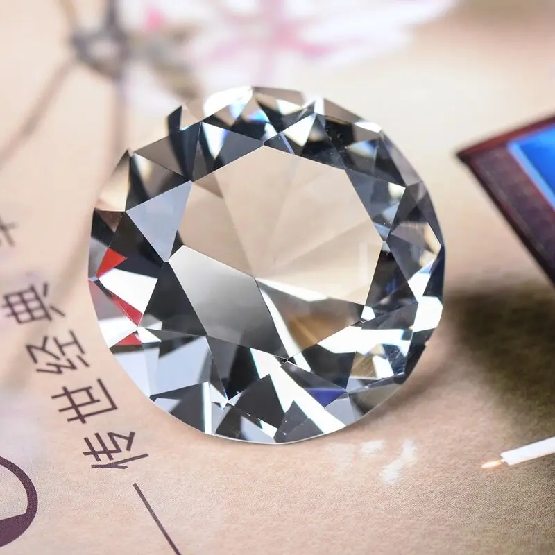 Color Shinning Large Home decorative Crystal Glass Diamond Paperweight crystal diamond paperweight