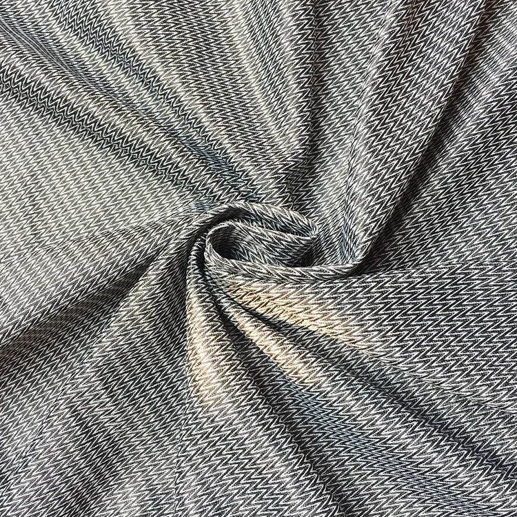 Water Repellent  W stripes Bicolor 100% Polyester Knit Fabric for outdoor safety shoes insoles shoe pad