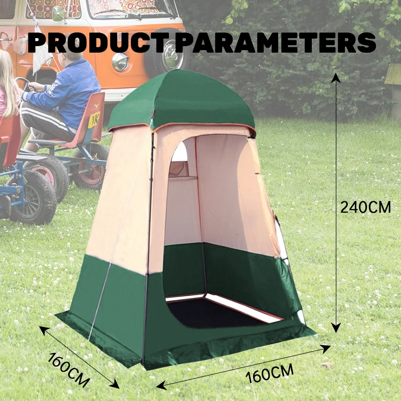 Portable Pop-Up Privacy Shower Tent with Oxford Fabric for Outdoor Camping Bathroom Toilet Changing Dressing Room Shelters
