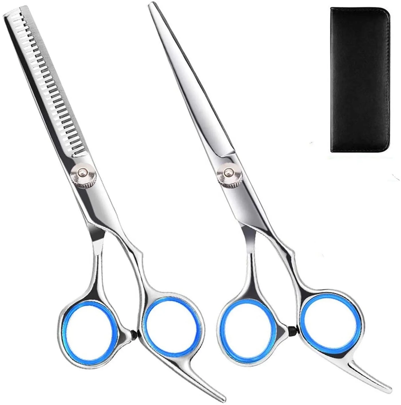 High Quality Stainless Steel Hair Dressing Scissors Set Customized Logo Barber Shears Beauty Hair Cutting Packaging Included
