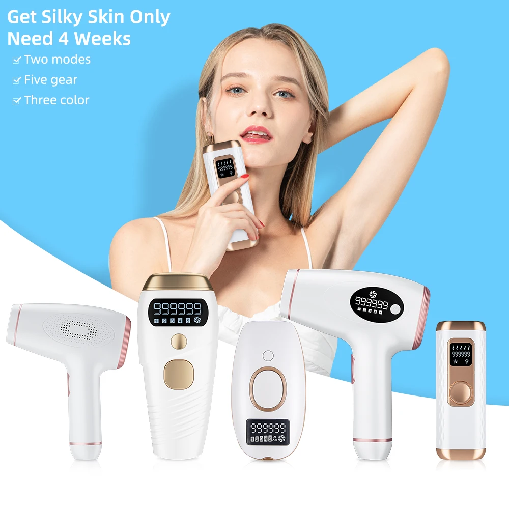 Лазерный депилятор Ipl с ЖК-дисплеем, высокомощное автоматическое лазерное удаление волос