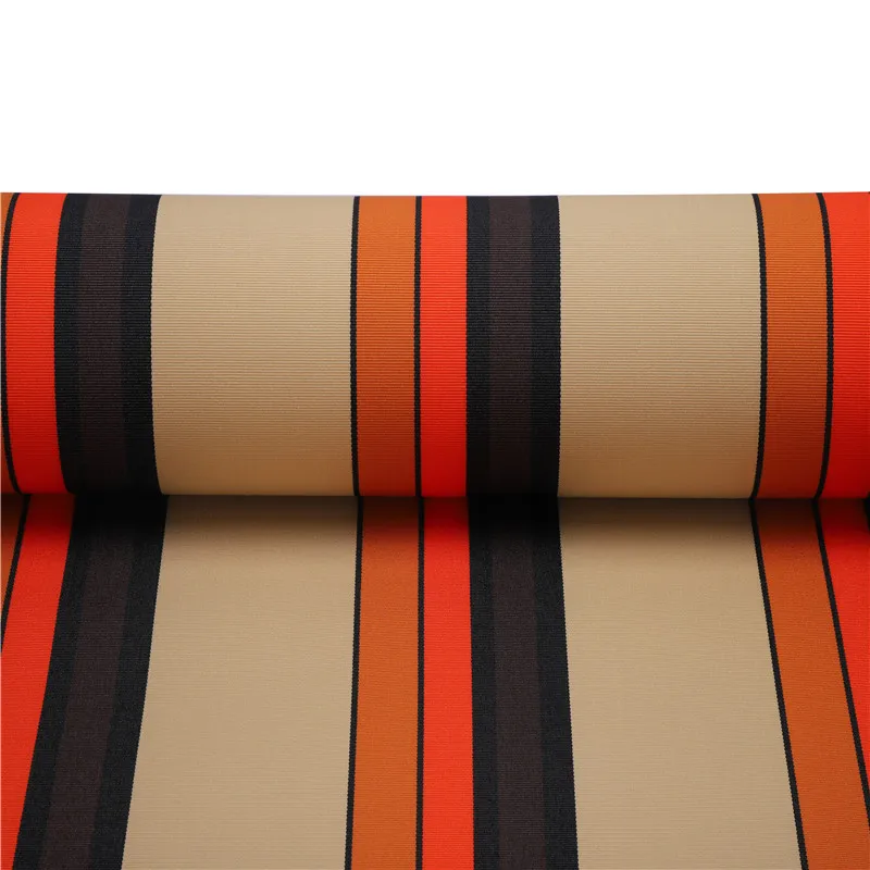 waterproof canvas for awning green and white  fabric